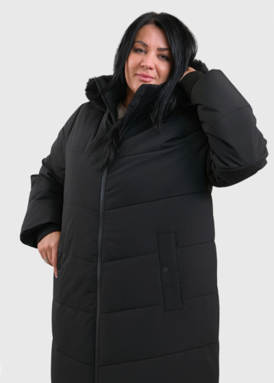 Eby Plus Size black long jacket