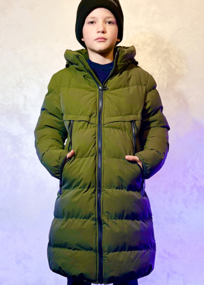 Ewan khaki longline jacket