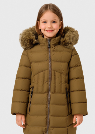 Elzira коричневая куртка с капюшоном