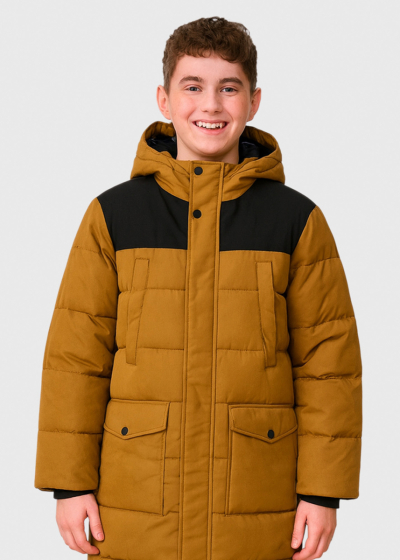 Emiliano gaiši brūna pagarināta jaka 