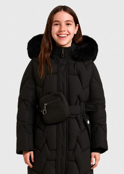 Edina черная удлиненная куртка 