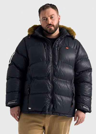 Evans черная куртка Большого размера с капюшоном