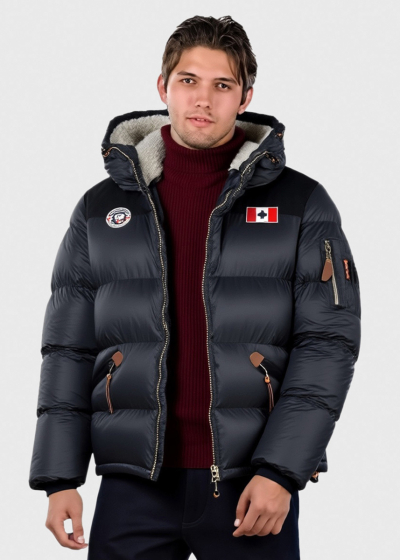 Esad черная короткая куртка с капюшоном