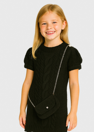 Elvi black knitted dress