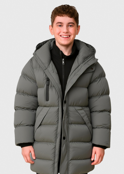 Emir серая куртка с капюшоном 