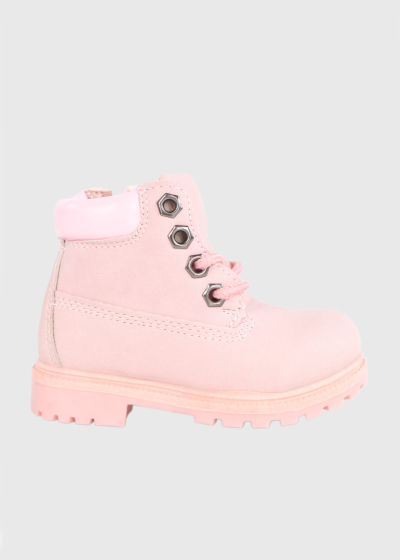Diana pink side zip boots