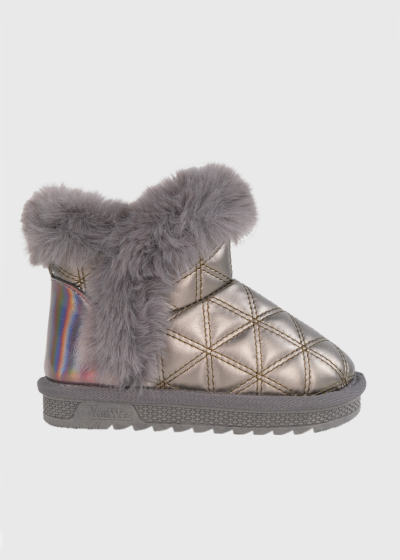 Derya grey fur inserts boots