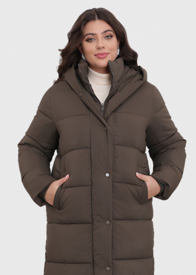 Darika Plus Size khaki long jacket