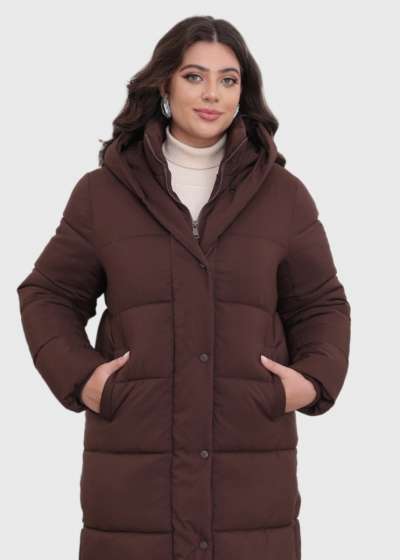 Darika Plus Size brown long jacket