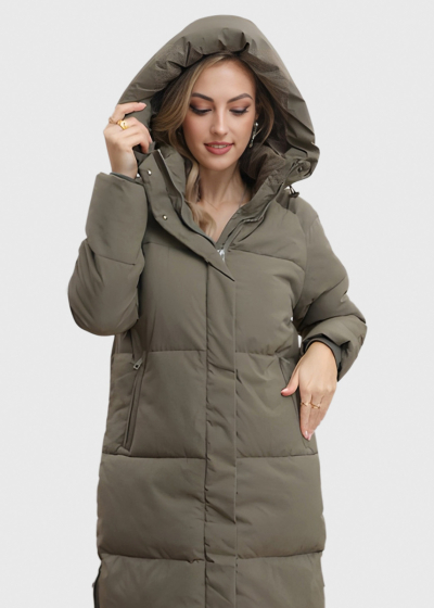 Dea Plus Size khaki women's jacket