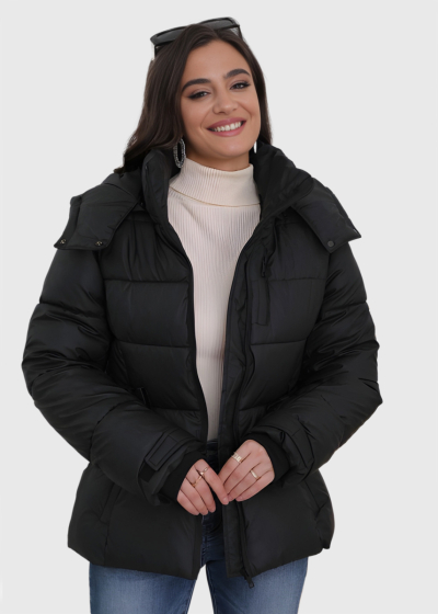 Dove black short jacket with belt