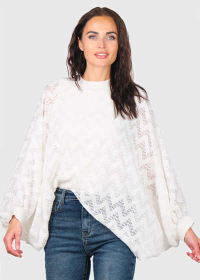 Delphia white oversized sweater
