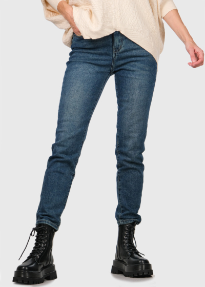 Deo Mom Fit синие женские джинсы