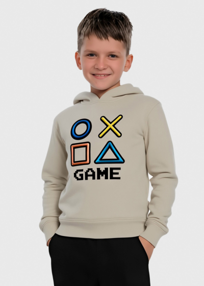 Adam beige hoodie with print