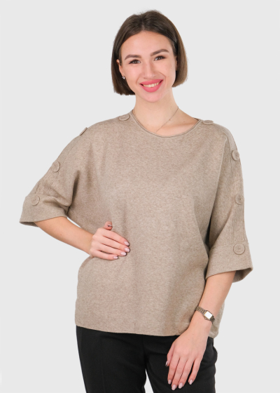 Abigail beige three quarter sleeve sweater