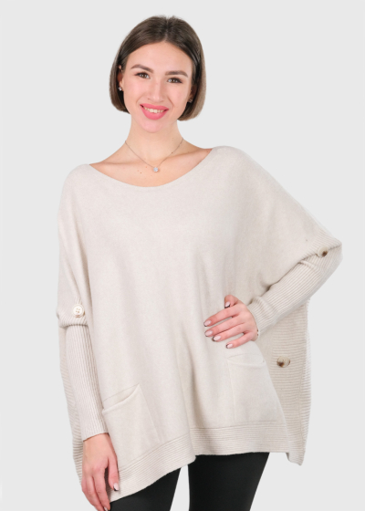Arbella light beige oversized sweater