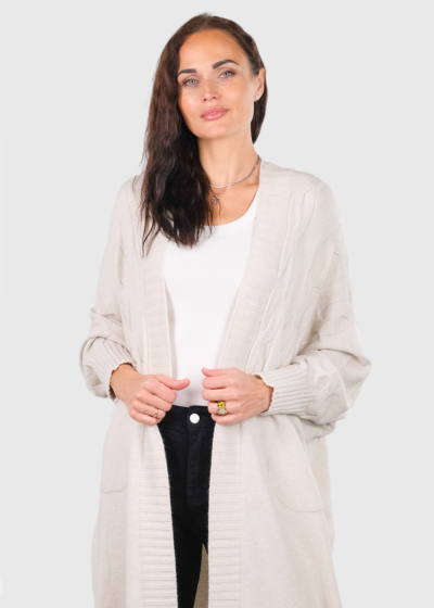 Audrie light beige warm cardigan