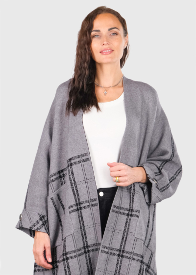 Bella grey cardigan with pockets