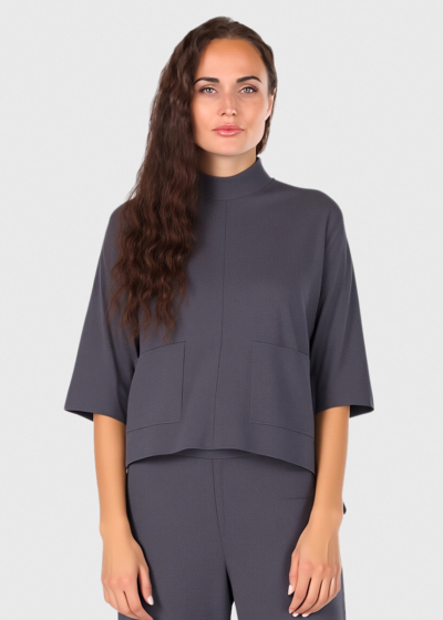 Eugenia grey women's suit with pockets