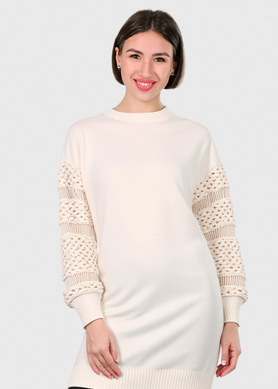 Ella beige sweater with lace