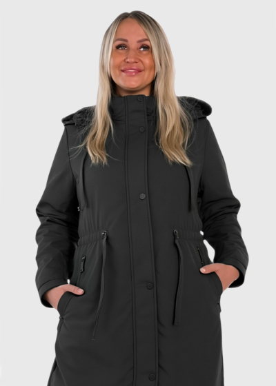 Aner Plus Size black drawstring jacket