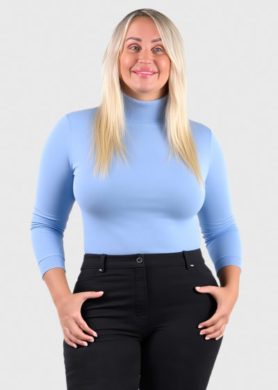 Eulalia light blue women's turtleneck