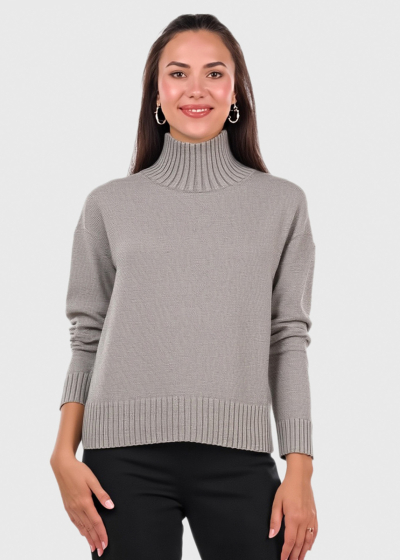 Arlanda beige high neck sweater
