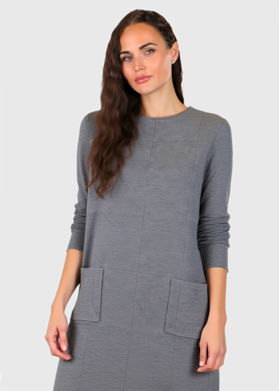 Ana grey sweater dress with pockets