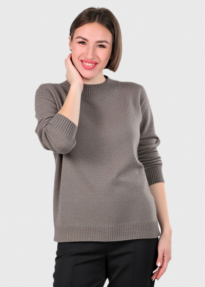 Delmira light brown womens sweater