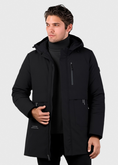 Black jacket with hood