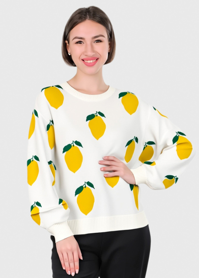 Ari белый свитер с принтом