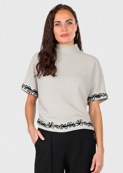 Belly beige short sleeve sweater