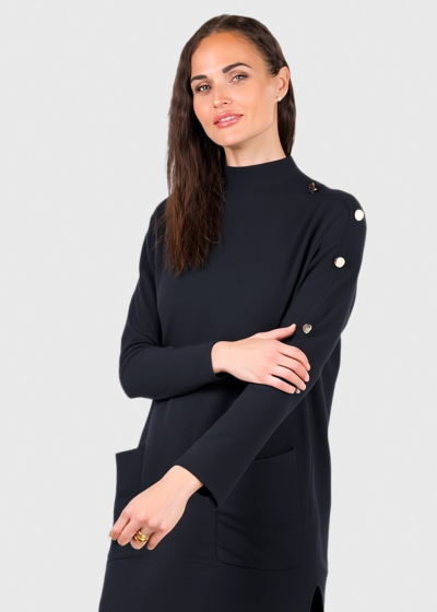 Cammie black longline sweater