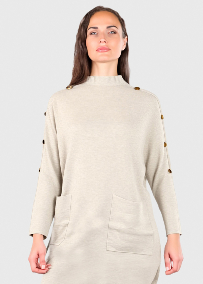 Cammie beige longline sweater