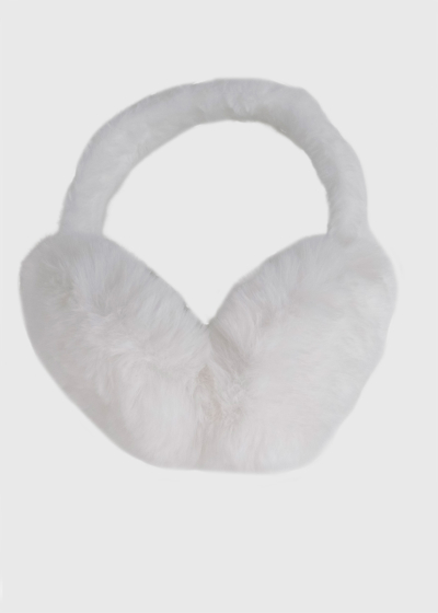 Cassie white warm earmuffs