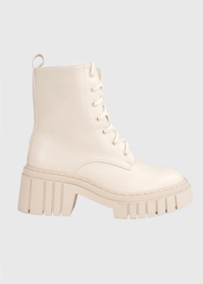 Cordy beige women's boots