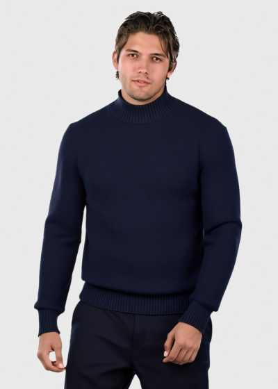 Autis dark blue high neck sweater