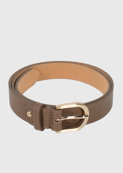 Zelda beige leather belt