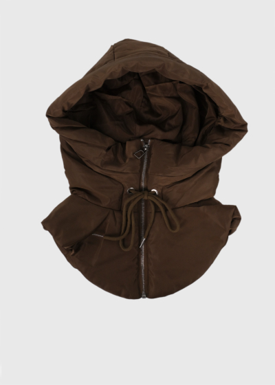 Virginia brown hooded scarf