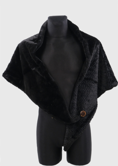 Viv black faux fur scarf