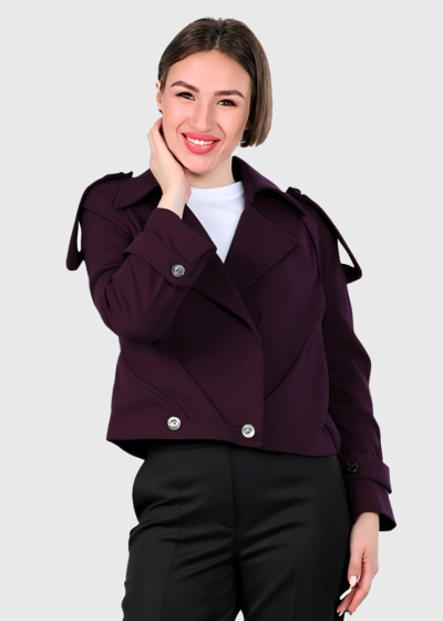 Vanessa purple cropped jacket