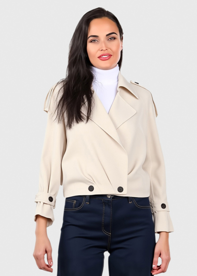 Vanessa beige cropped jacket