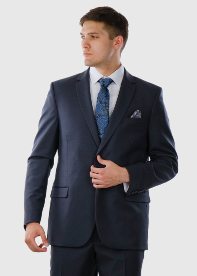 Marziale Slim fit dark grey woolen suit