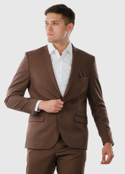 Glauco Slim Fit brown suit