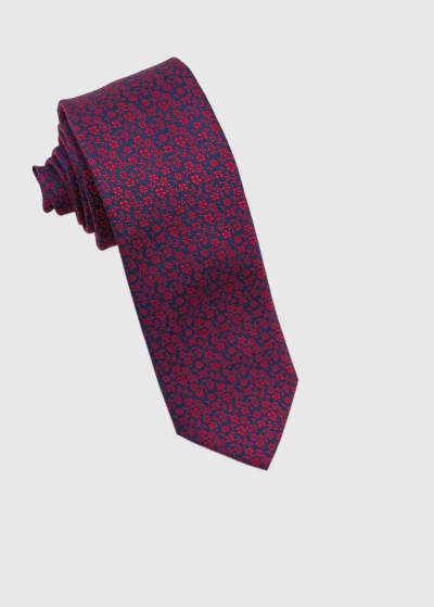 Bordo mens floral printed tie