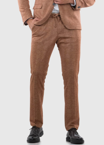 Oddo Slim Fit brūnas vīriešu bikses