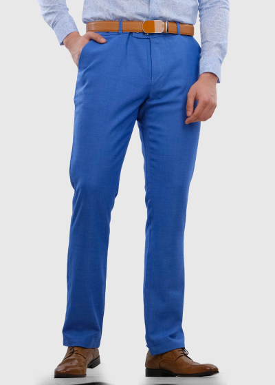 Gustavo Slim Fit zilas vīriešu bikses