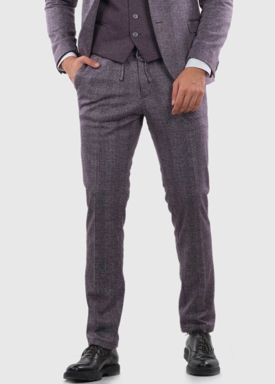 Norberto Slim Fit бордовые мужские брюки