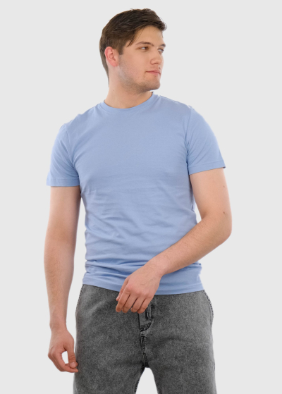 Aurelio Simple light blue men's t-shirt