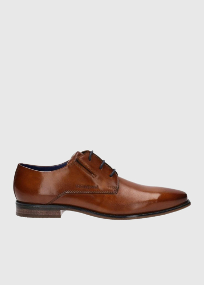 Bugatti Light brown leather men's derby shoes
